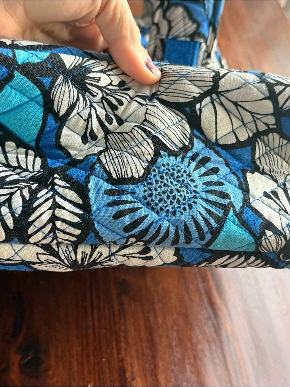 Vera Bradley Blue Bayou Quilted Backpack with Laptop Compartment
